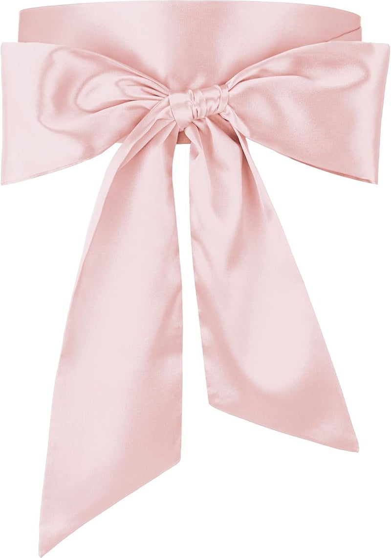 Glitopper Women Satin Waist Belts Dress Sash Waist Belt for Special Occasion Bridal Wedding Prom Formal 3.5'' Wide - Image 1